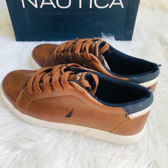 Nautica Youth Sneakers Size 5 Brown Graves 2 Casual Low‎ Cut Lace Up Shoes NWB - Picture 3 of 8